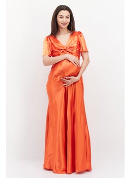 اشتري Maternity Plain Maxi Dress, Bright Orange في السعودية