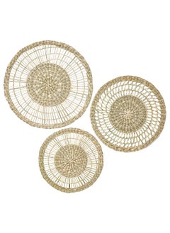 Buy Wall Decoration Set Of 3 Sedge Handmade in Saudi Arabia