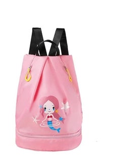 Buy Children's Dry and Wet Separation Swimming Bag Portable Drawstring Backpack Waterproof Gym Sports Pool Beach Gear Bag in UAE