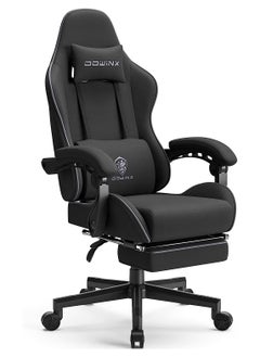 Buy Mahmayi Dowinx Gaming Chair, Computer Chair PC Chair with Massage Lumbar Support, Ergonomic Chair with Footrest (Black) in UAE