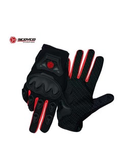 Buy Scoyco MC29 Motorcycle Gloves Motorbike Street With Protection Black Red - Size L in Egypt