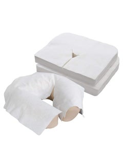 اشتري 100 Pieces of Disposable Face Cradle Covers Medical-Grade Ultra Soft Non-Sticking Massage Face Covers Headrest Covers for Massage Tables and Massage Chairs في السعودية