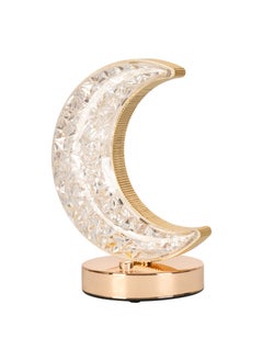 اشتري HilalFul Crystal Crescent Table Lamp | Home Décoration | For Indoor Lighting of Bedroom, Living Rooms | Decorative Piece for Ramadan, Eid & Other Celebrations | Islamic Themed في السعودية