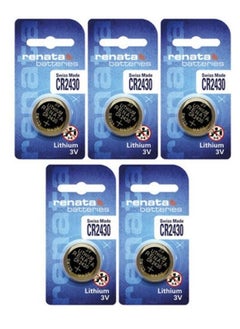 اشتري 5-Pieces Renata CR2430 Swiss Made Lithium 3V Batteries في الامارات