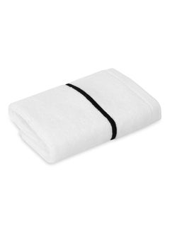 اشتري Hotel Embroidery Face Towel, White & Black - 500 Gsm, 30X30 Cm في الامارات