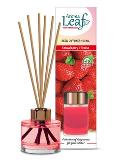 Buy Aroma Leaf Reed Diffuser With Strawberry Fragrance (100ML) in UAE