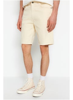 Buy Beige Men's Regular Fit Flexible Fabric Denim Jeans Shorts & Bermuda in Egypt