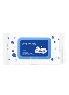 اشتري Baby wipes baby hand and mouth wipes cleaning wipes 80 pump large pack thickened newborn baby wipes في السعودية