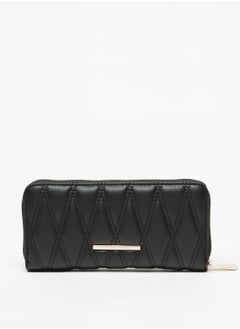 اشتري Quilted Zip Around Wallet By Shoexpress في الامارات