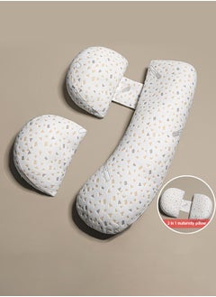 Buy 2 in 1 Maternity Pillow,Pregnancy Pillows with Removable Cover,U Shape H Shape Full Body Pillow,Detachable and Adjustable,Cotton in Saudi Arabia