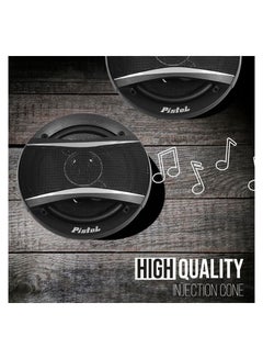 اشتري PISTOL Car Speakers 2 Pcs Set 6 Coaxial 4 Way Speaker For Stereo Audio Video Player 500W 4Way Voice TSA1695S في السعودية
