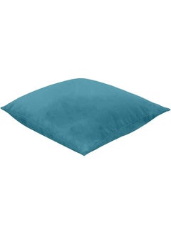 اشتري Giant Floor Cushion Velvet Microfiber Filler 90X90 Cm Turquoise في السعودية