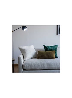Buy Mystique Quilted Velvet Cushion Cover 45x45cm Dark Green in UAE
