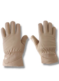 Buy A pair of women's winter gloves to keep warm, windproof, waterproof, touch screen, made of polyester and plush material in Egypt