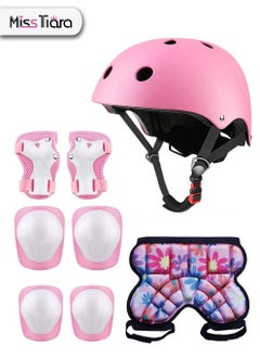 اشتري Kids 8 in 1 Adjustable Protective Gear Set Kids Bike Helmet Set Skateboard Knee Pads Suitable for Outdoor Sport Cycling Bike Roller Skating Scooter Rollerblade في الامارات