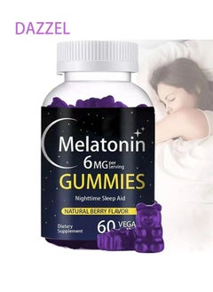 Buy Melatonin 6 mg Fast Dissolve 60 Tablets | Nighttime Sleep Aid | Natural Berry Flavor | Vegetarian, Non-GMO, Gluten Free in Saudi Arabia