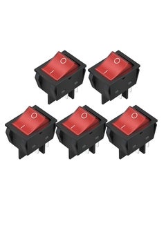 Buy 12V 30A Rocker Switch, 4 Pin Red LED Lighted Rocker Toggle Switch, DPST Heavy Duty 30 Amp 12 Volt Rocker Switch, Waterproof Toggle Plug for Car RV Home (5pcs) in UAE