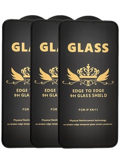 Buy G-Power 9H Tempered Glass Screen Protector Premium With Anti Scratch Layer And High Transparency For Iphone 11 Set Of 3 Pack 6.1" - Black in Egypt