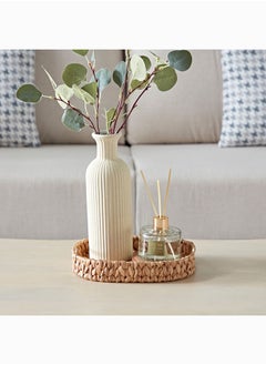 اشتري Studio Water Hyacinth Mini Round Decorative Tray 25 x 4 x 20 cm في الامارات