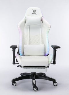 Buy Gaming Chair with LED Light RGB Reclining Chair with Footrest Large Ergonomic Computer Desk Chair in Saudi Arabia