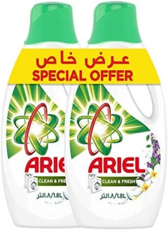 Buy Ariel Washing Liquid Clean&Frsh 2X1.8Ltr in UAE