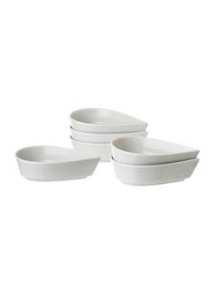 Buy Porcelain plate set of 6 pcs, size 13cm in Saudi Arabia