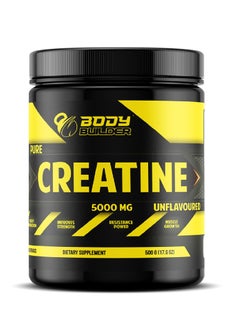 اشتري Body Builder Creatine 5000mg, Energy booster, improve Strength and Muscle Growth, Performance booster, Naturally Sourced for Optimal Power and Endurance - 500g Unflavoured في الامارات