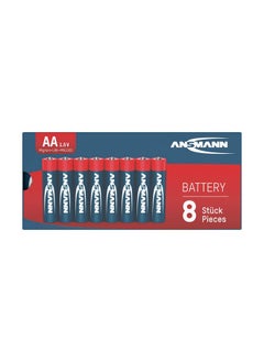 Buy 5015280 Red Alkaline-Batteries, Mignon (AA), Lr6, 8Pcs General Use Remote Wall Clock Flash Light Home Toys Office Pack 5 Year Shelf Life in UAE