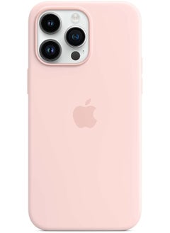 Buy Silicone case for iPhone 14 Pro Premium Silicone Case with MagSafe Quality case for premium phone-Pink in UAE