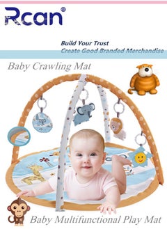 Buy Baby Game Activity Fitness Stand Tummy Time Cartoon Activity Mat Newborn Stage Development Non Slip Thickened Machine Washable Game Pad With Removable Toys Suitable for Baby Boys Baby Girls in Saudi Arabia