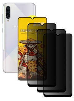 Buy 3 Pieces Tempered Dustproof Privacy Glass Screen Protector Compatible For Samsung Galaxy A70s in UAE