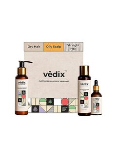 Buy Vedix Customized Hair Fall Control Regimen for Dry Hair Oily Scalp 3 Product Kit Anti Hair Fall Oil Berberis + Banyan Anti-Hairfall Shampoo in UAE