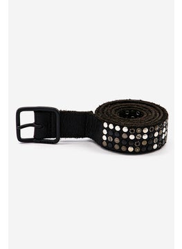 اشتري Women Studded Belt, Black في السعودية