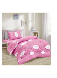 Buy Soft and Fluffy Medium Fill Kids Bedspread Comforter Set 3pcs Single Size Bedspread for Boys Girls Fashion Print Double Side Stitched Pattern Soft and Breathable in Saudi Arabia