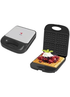 Buy MEBASHI 4 Slice Waffle Maker, Black Steel, Auto Temperature Control, Non-Stick Plates(400W) (ME-WAM196B4) in UAE