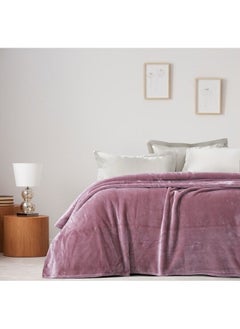 Buy Velvet Blanket 220 x 240 cm-Pink in Egypt