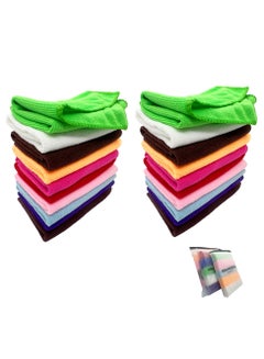 Buy 20pcs Microfiber Cleaning Towels 30x30cm, All Purpose Cleaning Cloth, Kitchen Cleaning Cloth, Dusting Cloth, Car Wash Cloth, Hand Cleaning Cloth, Super Absorbent Cloth, Reusable Cloth (20pcs) in UAE