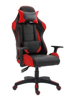 Buy High-Back Height Adjustable Gaming Chair with Ergonomic Swivel & Tilt Tension Adjustment - Red in UAE