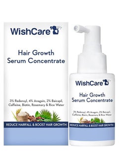 Buy Hair Growth Serum Concentrate 30ml, 3% Redensyl, 4% Anagain, 2% Baicapil, Caffeine, Biotin, Plant Keratin & Rice Water, Reduce Hairfall, Boost Hair Growth for Men and Women in Saudi Arabia