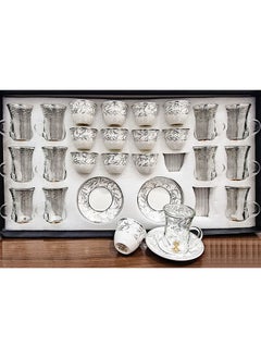 Buy A set of tea cups and coffee cups with saucers, 36 pieces in Saudi Arabia