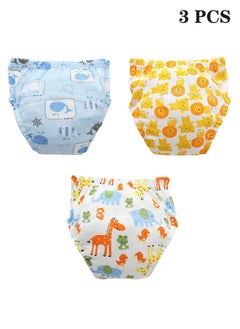 Buy 3-piece Potty Training Pants for Baby Toddler, 6 Layers Breathable Cotton Absorbent Trainer Underwear, Waterproof Reusable Diaper Pants, Washable Nappy Shorts, for Boys & Girls 9-14kg in Saudi Arabia