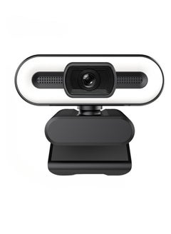 Buy 1080p Webcam with Light, HD Auto Light Correction Web Cam with Adjustable FOV, HDR-Enabled Gaming Webcam with Ring Light for Teams, Zoom, Pc/laptop/mac/desktop, (1080p) in UAE