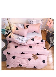 Buy Single Size Duvet Cover Sets classic Pattern Bedding cover Set (1 Duvet Cover 160 * 210 CM +Fitted bed sheet 120x200 * 30CM +2 Pillowcases) in UAE