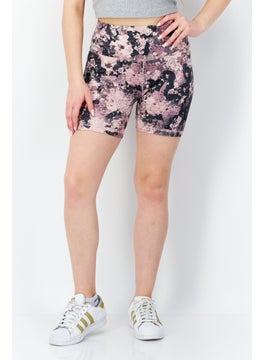 Buy Women Sportswear Fit Bike Short, Pink Combo in UAE