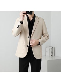 اشتري Trendy Slim Fit Blazer for Men Fall SpringKhaki Khaki في السعودية