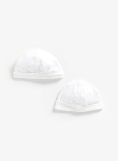 Buy White Baby Hats 2 Pack in UAE
