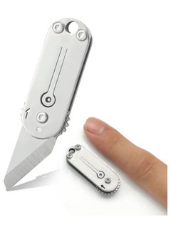 اشتري Mini Folding Pocket Tool, Portable Small Keychain Tool for Daily Use and Outdoors, Small Pocket Knife, Mini EDC Tool, Box Cutter, Stainless Steel Folding Knife for Men, Fruit Knife, Camping Knife في الامارات