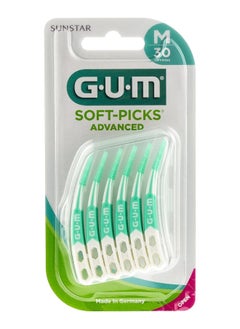 Buy Gum Soft Picks Advanced - Flexible And Rubber Bristles- Travel Case 30Pcs in UAE