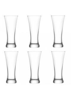 Buy 6-Piece Drinking Glass Set Clear 380ML in Saudi Arabia