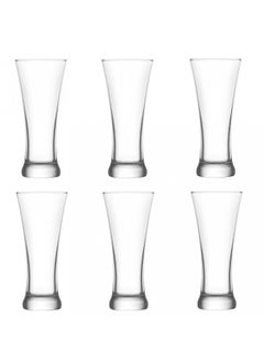 Buy 6-Piece Drinking Glass Set Clear 380ML in Saudi Arabia